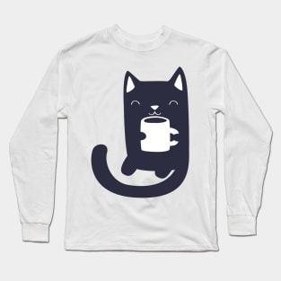 Coffee Cat Long Sleeve T-Shirt